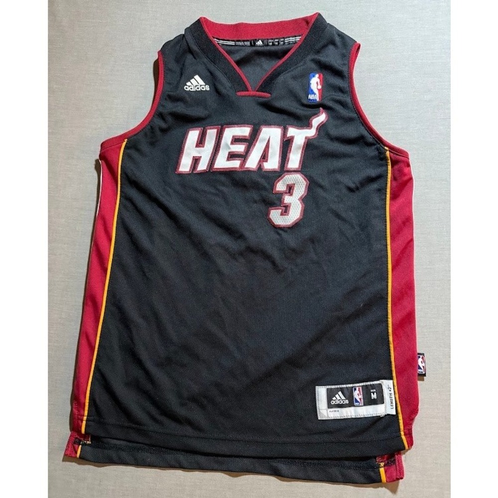 Miami Heat Dwyane Wade #3 Adidas NBA Youth Basketball Jersey Black‎